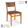 Kit 2 Cadeiras Madeira Maciça Encosto e Assento Estofado Chade - 13