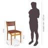 Kit 2 Cadeiras Madeira Maciça Encosto e Assento Estofado Chade - 3