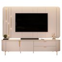 Ver imagem 7 de Painel para Tv 75 Pol e Rack Bancada 241cm Celi D04 Off White - Mpozenato