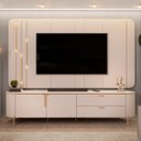 Ver imagem 6 de Painel para Tv 75 Pol e Rack Bancada 241cm Celi D04 Off White - Mpozenato