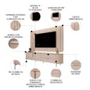 Ver imagem 3 de Painel para Tv 75 Pol e Rack Bancada 241cm Celi D04 Off White - Mpozenato