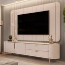 Ver imagem 2 de Painel para Tv 75 Pol e Rack Bancada 241cm Celi D04 Off White - Mpozenato