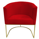 Ver imagem 2 de Kit 04 Poltronas Paola Sued Vermelho - D'Classe Decor