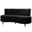 Ver imagem 6 de Sofá Living 3 Lugares 160cm Aang Pés Palito Veludo Preto G33 - Gran Belo