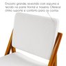 Kit 4 Cadeiras Madeira Maciça Encosto e Assento Estofado Uganda - 8