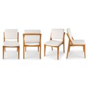 Ver imagem 3 de Kit 4 Cadeiras Madeira Maciça Encosto e Assento Estofado Uganda