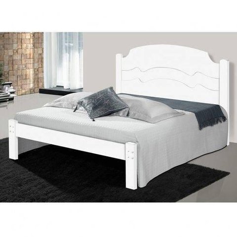 CAMA CASAL IRIS BRANCO / PRETO / BRANCO