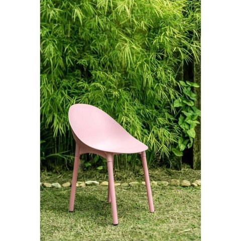 Cadeira Pétala para Jardim 83cm x 51cm Rosa/Rosê