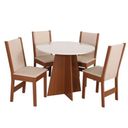Ver imagem 2 de Conjunto Mesa Paraty Redonda com 4 Cadeiras Melina Asgard Bege Naturalle e Off