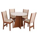 Ver imagem 2 de Conjunto Mesa Paraty Redonda com 4 Cadeiras Melina Asgard Bege Naturalle e Off