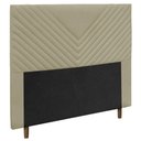 Ver imagem 1 de Cabeceira Cama Box Casal King Size Viena 195cm Corano Bege
