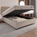 Ver imagem 2 de Cama Box Baú Casal Colchão Espuma D33 Pillow Top 138x188x57 Millenium