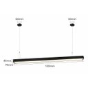 Ver imagem 3 de Pendente Lustre Plafon Linear Led Preto 24w 4000k Moderno 120cm Ip20 9155 Astraled St3306