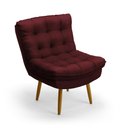 Ver imagem 1 de Poltrona Decorativa Nébula N-034 Veludo Bordô Aradecor