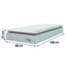 Cama Box Baú Colchão Solteiro Molas Ensacadas City Pillow Top 88x188x64cm Branco / Bege Hellen - 5