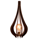 Ver imagem 1 de Abajur Luminária Chão Vazado Gota Madeira Mdf Rustico Pequena Cor:café