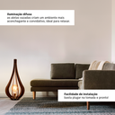 Ver imagem 5 de Abajur Luminária Chão Vazado Gota Madeira Mdf Rustico Pequena Cor:café