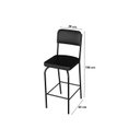 Ver imagem 3 de Kit 2 Banquetas Altas para Cozinha Vintage Preto