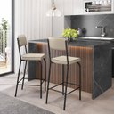 Ver imagem 1 de Kit 2 Banquetas Altas para Cozinha Vintage