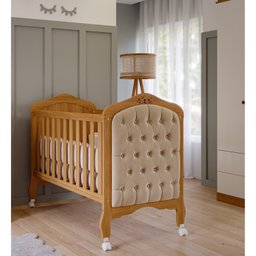Berço Mini Cama com Capitonê Alegria Espresso Móveis - 2