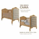 Ver imagem 4 de Berço Mini Cama com Capitonê Alegria Espresso Móveis Nature