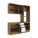 Ver imagem 3 de Cozinha Compacta Celeste Kappesberg 100% Mdf Nogueira/branco 190cm
