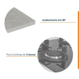 Tampo para Cooktop 5 Bocas 80cm Arizona Cabecasa Madeiramadeira - 4