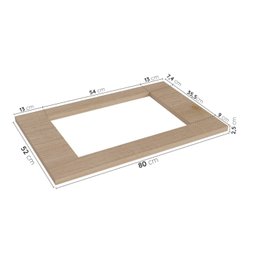 Tampo para Cooktop 4 Bocas 80cm Arizona Cabecasa Madeiramadeira - 3