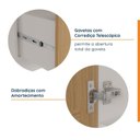 Ver imagem 4 de Torre Quente Planejada 2 Portas 2 Gavetas 2 Nichos para Forno e Microondas Arizona CabeCasa MadeiraOriginals