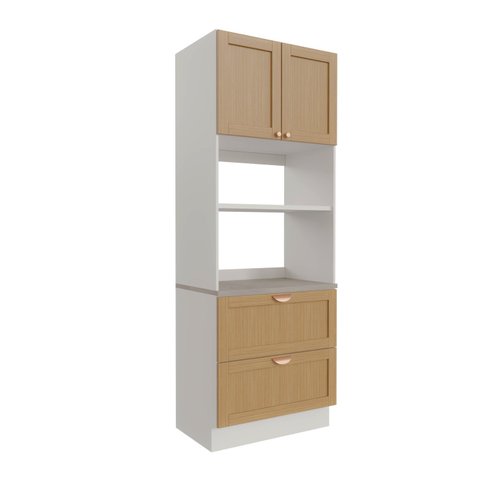 Torre Quente 2 Portas 2 Gavetas 2 Nichos para Forno e Microondas Arizona CabeCasa MadeiraOriginals