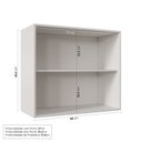 Ver imagem 2 de Armário Aéreo 2 Portas 80cm com Porta de Vidro Arizona CabeCasa MadeiraOriginals