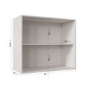 Ver imagem 3 de Armário Aéreo 2 Portas 80cm com Porta de Vidro Arizona CabeCasa MadeiraOriginals