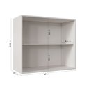Ver imagem 3 de Armário Aéreo Planejado 2 Portas 80cm com Porta de Vidro Arizona CabeCasa MadeiraOriginals
