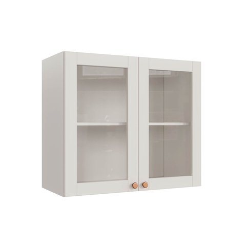 Armário Aéreo Planejado 2 Portas 80cm com Porta de Vidro Arizona CabeCasa MadeiraOriginals