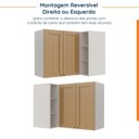 Ver imagem 4 de Armário Aéreo de Canto Reto 2 Portas 3 Nichos Arizona CabeCasa MadeiraOriginals