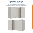 Ver imagem 6 de Armário Aéreo de Canto Reto 2 Portas 3 Nichos Arizona CabeCasa MadeiraOriginals