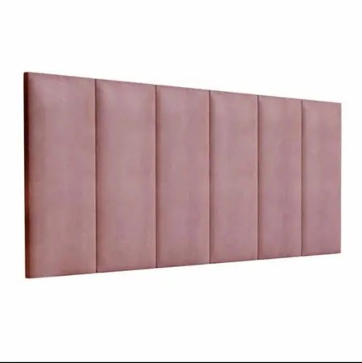 Cabeceira Estofada Casal 1,40cm Rosa Veludo Pérola Quarto Decoração Lisa