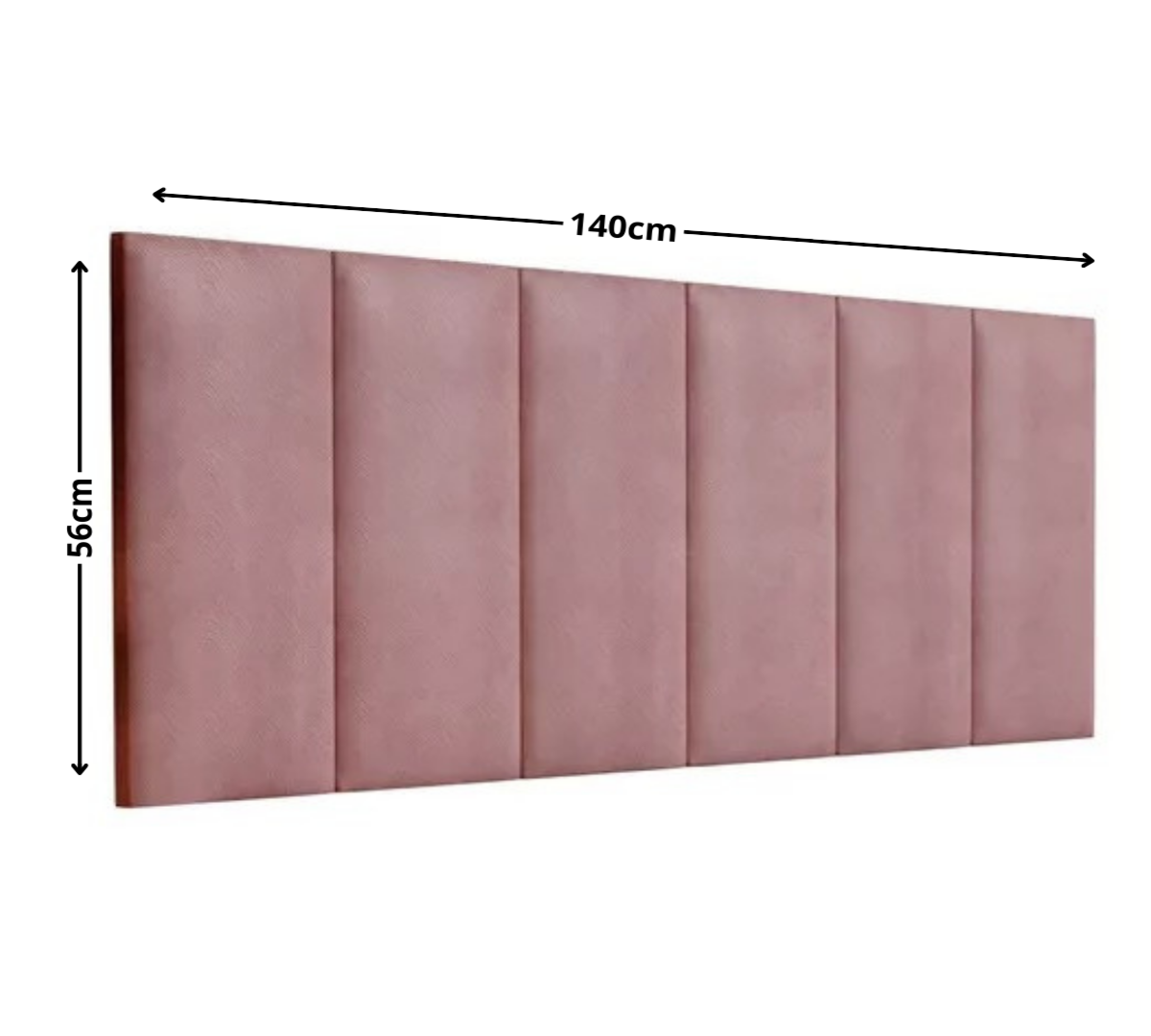 Cabeceira Estofada Casal 1,40cm Rosa Veludo Pérola Quarto Decoração Lisa - 5