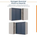 Ver imagem 5 de Armário Aéreo de Canto Reto 2 Portas 3 Nichos Arizona CabeCasa MadeiraOriginals