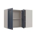 Ver imagem 7 de Armário Aéreo Planejado de Canto Reto 2 Portas 3 Nichos Arizona CabeCasa MadeiraOriginals Azul/Branco