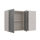 Ver imagem 7 de Armário Aéreo Planejado de Canto Reto 2 Portas 3 Nichos Arizona CabeCasa MadeiraOriginals Cinza/Branco