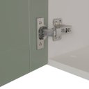 Ver imagem 7 de Armário Aéreo Planejado de Canto Reto 2 Portas 3 Nichos Arizona CabeCasa MadeiraOriginals Verde/Branco/Menta