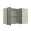 Ver imagem 6 de Armário Aéreo Planejado de Canto Reto 2 Portas 3 Nichos Arizona CabeCasa MadeiraOriginals Verde/Branco/Menta