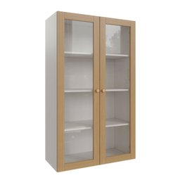 Armário Aéreo 2 Portas 135cm com Porta de Vidro Arizona Cabecasa Madeiramadeira - 1