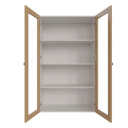 Armário Aéreo 2 Portas 135cm com Porta de Vidro Arizona Cabecasa Madeiramadeira - 4