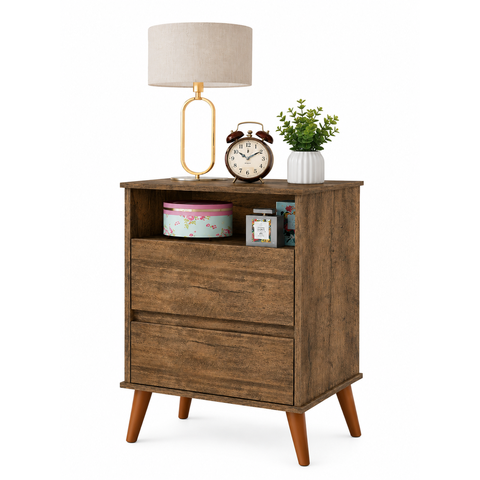 Mesa Cabeceira Onix Cor:Canela Mizza Decor