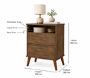 Ver imagem 2 de Mesa Cabeceira Onix Cor:Canela Mizza Decor