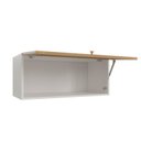 Ver imagem 6 de Armário Aéreo Planejado Porta Basculante 80cm Arizona CabeCasa MadeiraOriginals Marrom/Branco/Figueira