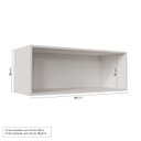 Ver imagem 3 de Armário Aéreo Planejado Porta Basculante 90cm Arizona CabeCasa MadeiraOriginals Marrom/Branco/Figueira
