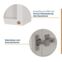 Armário Aéreo 1 Portas 40cm com Porta de Vidro Arizona CabeCasa MadeiraMadeira - 4